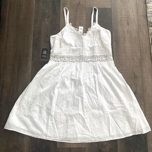 Express lace accent dress